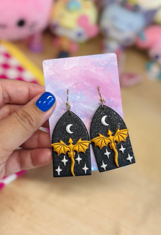 Midnight Dragon Earrings