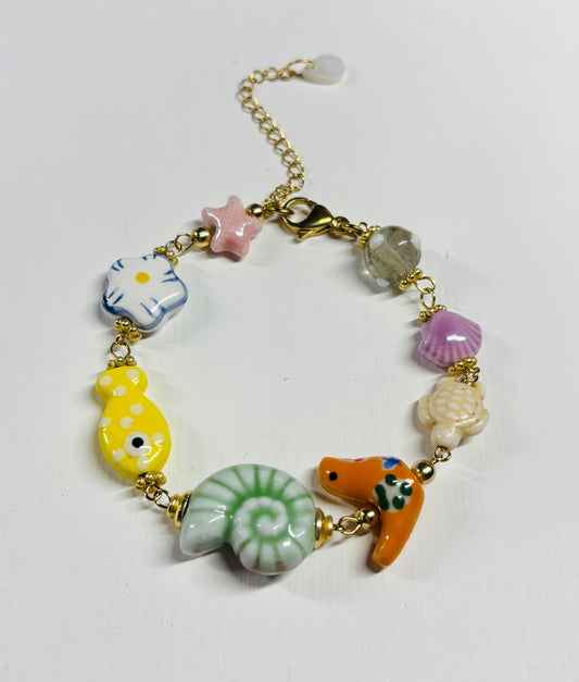 Ocean Whimsy Ceramic Bracel