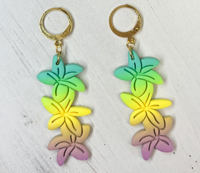 Tropical flowers earrings