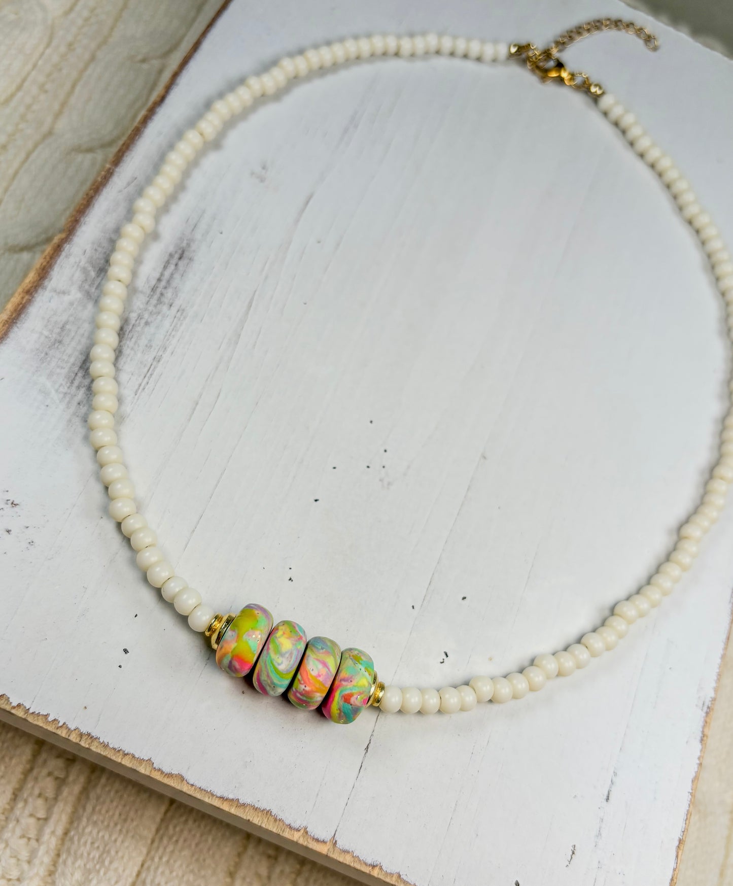 Clay and Ceramic Beads Necklace