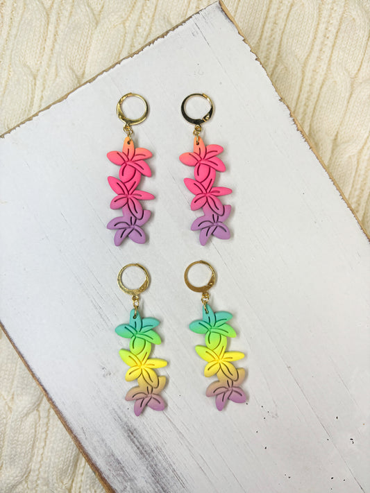 Tropical flowers earrings