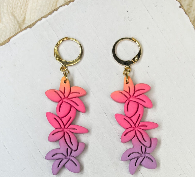 Tropical flowers earrings