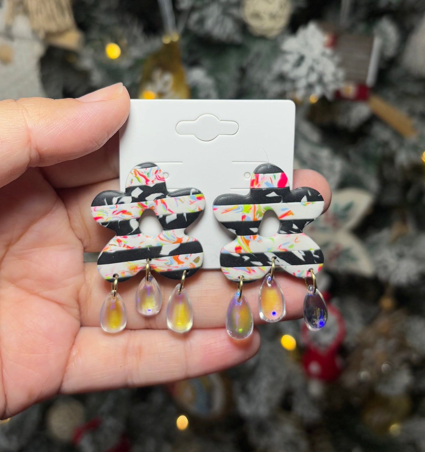 Big flower stud stripe