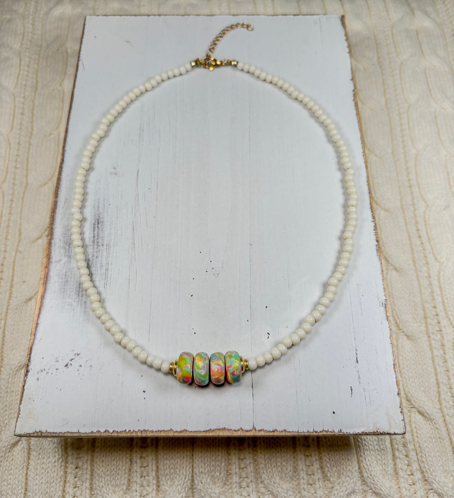 Clay and Ceramic Beads Necklace