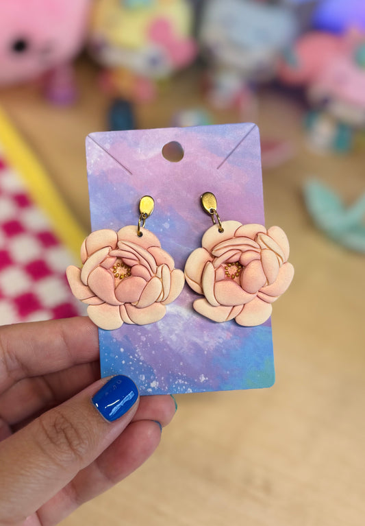 Blush Peony Earrings